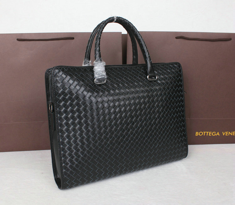 Bottega Veneta intrecciato VN briefcase M80001A black